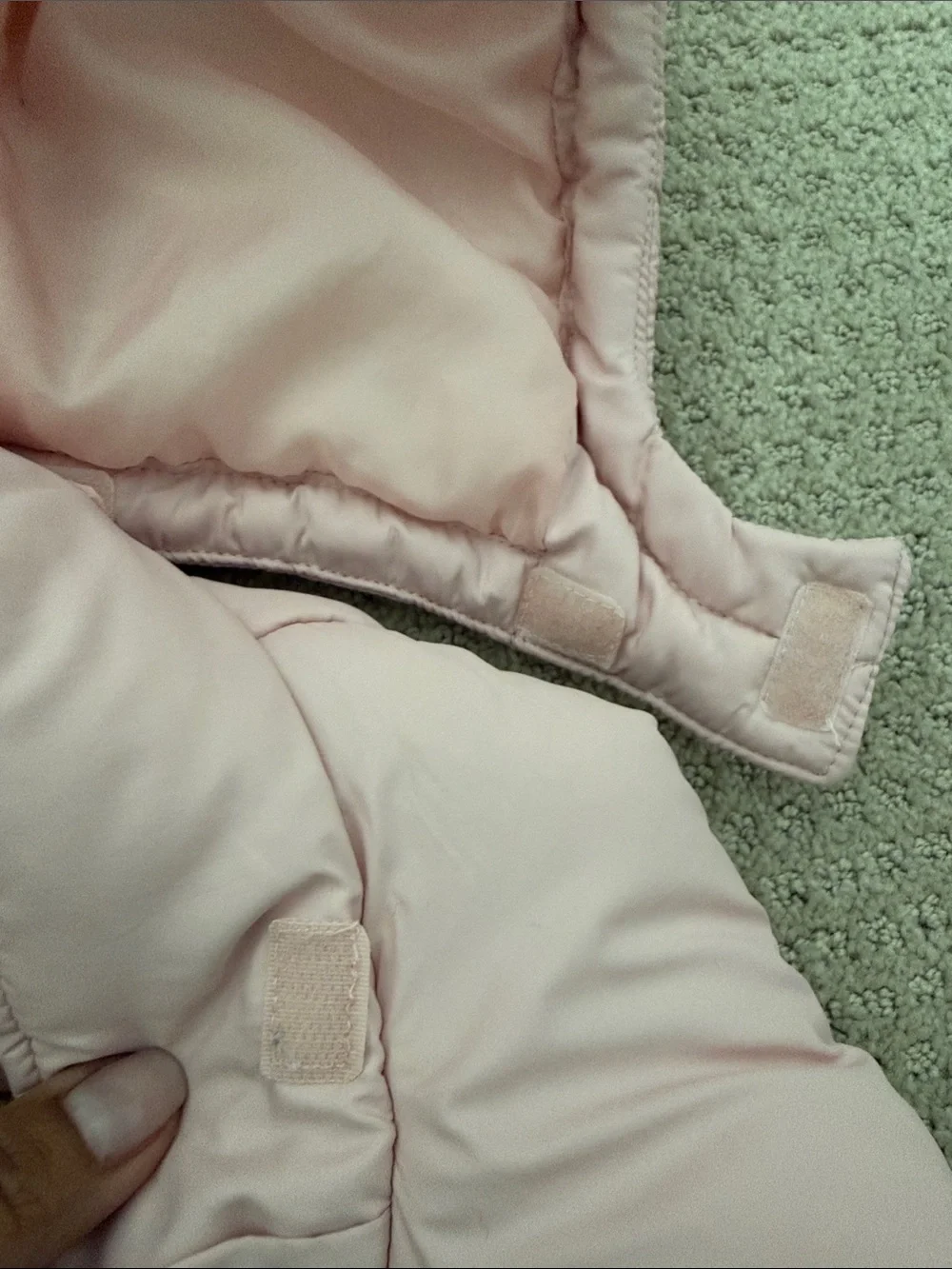 H&M Light Pink Puffer Vest with Hood
